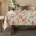 Rectangle Table Cloth,100% Waterproof Tablecloth Oil Proof Spill Proof Vinyl Table Cloth, Wipe Clean Plastic Table Cover for Dining, Camping, Indoor and Outdoor 54" x 84",Songbird