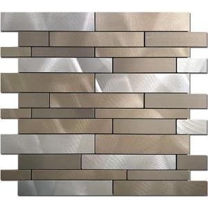 Weimeisc 10 Sheets Peel and Stick Backsplash Tile for Kitchen, Self-Adhesive Mosaic Tile, Stick on Bathroom VanitiesFireplace Dcor, Laundry Table(11.25" X 12.7") (Light Brown)