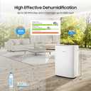 6500 Sq.Ft Dehumidifier for Basement Home, ANDTE 120 Pints Large Room Dehumidifiers Efficient with Drain Hose & 1.32 Gal Tank, Smart Humidity Control, Touch Control Panel, Auto Defrost