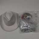 GERVAISE Womens Western Cowgirl Costume 70s Hippie Tassels Fringe Vest outfit Hat 5pcs (Small, Silver)