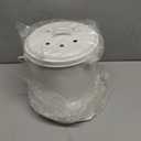 Perfnique Kitchen Compost Bin, 1.3 Gallon Countertop Compost Bin with Lid, Indoor Compost Bucket Includes Inner Bucket Liner and Carbon Filter, Small Compost Bin (Without Bags, Cream)