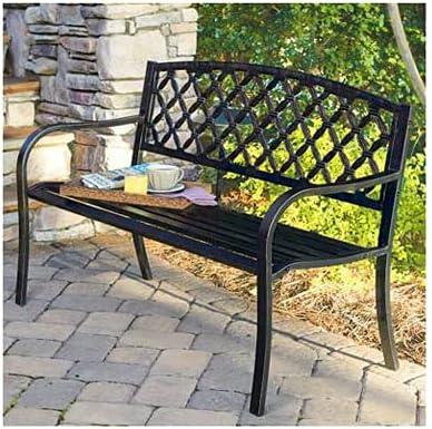 Latte Back Steel Bench