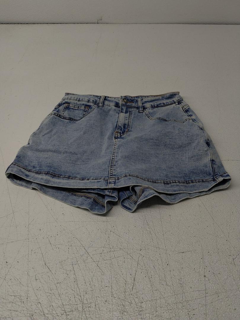 Womens Mid-High Waisted Ripped Denim Jean Shorts Cutoff Stretchy Summer Hot Short Pants S