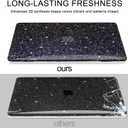 Anban Compatible with MacBook Air 13 inch Case M5 2026 2025 2024-2022 M4 M3 M2 A3449 A3240 A3113 A2681, Glitter Plastic Hard Shell+Keyboard Cover+Screen Protector for MacBook Air 13.6 inch Case, Black