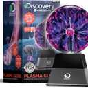Discovery Plasma Globe Lamp, Touch & Sound Sensitive Lightning, Interactive Electric Plasma Ball for Hands-On STEM Learning, Plug-in Bedroom & Desktop Decorative lamp