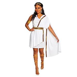 Morph Greek Goddess Costume - Women's Toga Costume, Halloween Goddess Outfit for Women, Greek Toga Dress, Medium