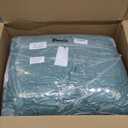 Chunful Set of 5 Outdoor Bench Cushions Set 44 x 19 Inch Tufted Waterproof Patio Furniture Seat Pad with Throw Pillows Loveseat Cushion for Square Settee Indoor Sofa Wicker Couch(Green)