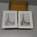 6x8 Picture Frame with Real Glass - Display Pictures 5x7 with Mat or 6 x 8 without Mat, Photo Frame for Wall or Table Top Display(White, 2 Pack)