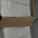 SNSLXH 5 Pack Stackable Closet Storage Basket, Multifunctional & Foldable Closet Organizer for Bathroom Kitchen Laundry Room Wardrobe Storage, Space-Saving Clothes Storage Drawer Organizer, White