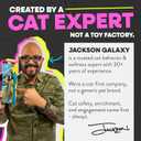 Jackson Galaxy Gotcha! Cat Wand Toy - Retractable Cat Toy for Engaging Play - Telescoping Wand with Natural Feathers for Indoor Cats - Foundational Tool for Cat Wellness and Interactive Bonding Play