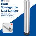 San Jamar Pull-Type Cup Dispenser 32-46 Oz. Cups for Restaurants, Home, and Office, Plastic, 23.5 Inches, Silver, Large