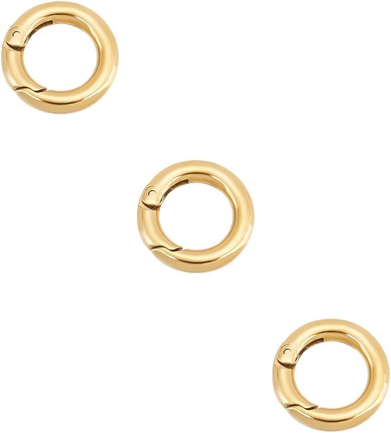 UNICRAFTALE 3Pcs 2mm Real 18K Gold Plated Round Beads Smooth Spacer Beads Rondelle Spacers for Bracelet Necklace Jewelry Making Hole 0.5mm
