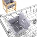 Shopping Cart Cover for Baby Girl and Boy, High Chair Cover for Restaurant, Padded Grocery Cart Seat Cover & Swing Insert for Infant & Toddler, Durable Machine Washable (Dark Grey)