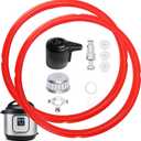 11 PCS InstantPot Accessories for Duo 5, 6 Qt and Duo Plus 6 Qt, Replacement Parts Include Sealing Ring, Steam Release Valve, Anti-Block Shield, Float Valve and Gasket (Red)