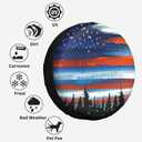 Spare Tire Cover Waterproof Sun Protection Fit for Trailers, RV, SUV, Off-Road Vehicle, Camper, and Trucks Black (14" for tire Diameter 23.62"-27.16")