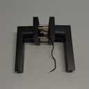 1set Door Handles with Privacy Lock for Bedroom Bathroom Living Room Matte Aluminum Quiet Easy Installation Rod Security Design