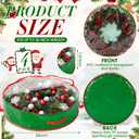 Aliceset 4 Pack Wreath Storage Containers, Ornament Garland Wreath Storage Bags with Handle Zipper Decorative Storages Box for Winter Valentine Wreaths(30 x 30 x 7.8 Inch,Light Green)