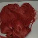 Long Red Pink Anime Costume Wig  High Temperature Heat Resistant Silk Fiber  Natural Looking Costume Wig for Halloween Party, Cosplay (Small Size)