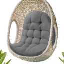 Patio Egg Chair Cushion Replacement, Button Tufted Thick Outdoor Swing Chair Cushion with High Elasticity PP Cotton and Skin-Friendly Fabric, Hammock Cushion for Porch Furniture (Only Cushion)