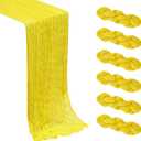 6Pack Yellow Cheesecloth Table Runner Boho Gauze Cheese Cloth Table Runners Sheer Yellow Table Runners for Wedding Party Baby Shower Birthday Home Decor