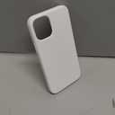 ORNARTO Compatible with iPhone 12 Mini Case, Slim Liquid Silicone 3 Layers Full Covered Soft Gel Rubber with Microfiber Case Cover 5.4 inch-White