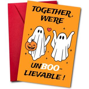 3 x 2025 Funny Halloween Wedding/Engagement Card for Couples, Romantic Gifts for Men Women Valentines Day Card for Him Her (HW02)