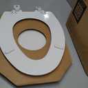 Mayfair Cassel Slow Close Toilet Seat, Easy Clean, Non Slip Premium Wood Seat, Easy Install, Made in USA, Elongated, White