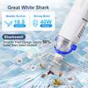 Upgraded Cordless Pool Vacuum with Telescopic Pole, 60 Min Powerful Suction & Transparent Head, Rechargeable Handheld Cleaner for Above Ground Pools, Inground Pools, Hot Tubs and Spa