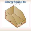 Box USA BBINBIN29K Open Top Bin Boxes, 2" x 9" x 4-1/2", Kraft (Pack of 25)