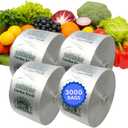 ASSUREPAK Clear Produce Bags Roll - 3000 bags - 15"x20" – (4 Rolls, 8 Microns) – for Grocery, Small Business, Reusable Produce Use, Food & Storage Needs, Garden Fresh, Narrow Profile, Kitchen Use