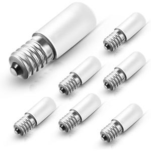 LOHAS LED C7 S6 Night Light Bulb, 15 Watt Light Bulbs Equivalent(1.5W), Mini LED Bulb Candelabra E12 Base, Soft/Warm White 3000K LED, Small Light for Bedroom Salt Lamp(6 PACK)