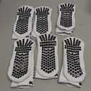 3 Pairs Lux Dual Grip Socks - Soccer Grip Socks for Men and Women. GripArray Performance & Comfort (Small, White)