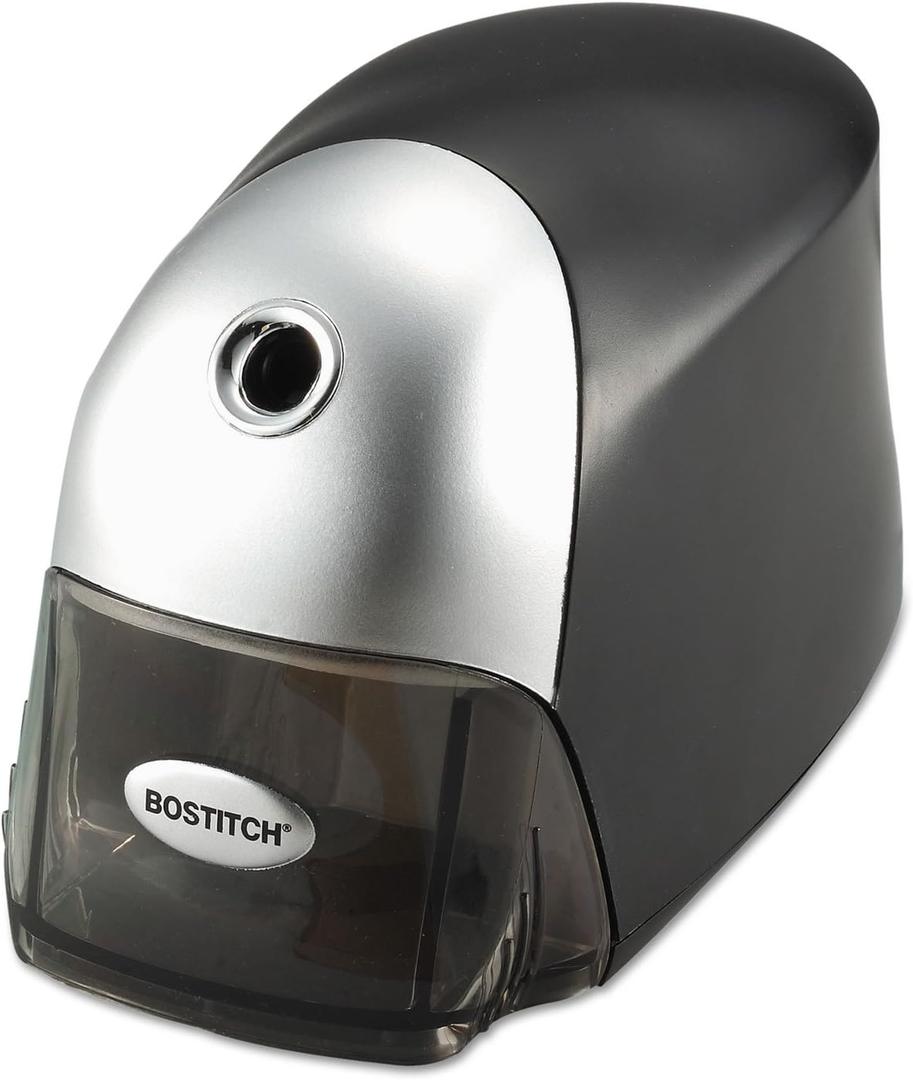 Stanley Bostitch Heavy Duty 1-Hole Electric Pencil Sharpener with Auto Stop Mechanism (EPS8HD-BLK) (Black)