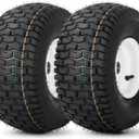(2 Pack) 15x6.00-6 Tubeless Tire and Wheel, 3" Offset Hub, 3/4" Bearing, 4 Ply, 15x6-6 Lawn Mower Front Tires, Compatible with 100 and 300 Series John Deere Riding Mower, Lawn Tractor and More (15x6.00-6 Tubeless (3" Offset Hub))