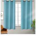 BGment Blackout Curtains - Grommet Thermal Insulated Room Darkening Bedroom and Living Room Curtains, Set of 2 Panels (52x108 Inch, Aqua)
