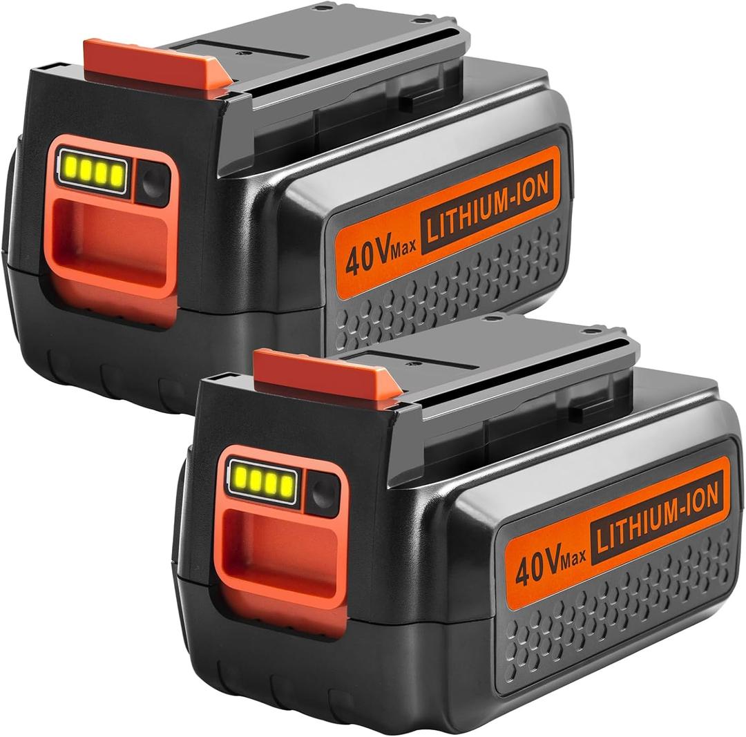 TREE.NB 40V 3.0Ah Replacement for Black and Decker 40V Lithium Battery LBX2040 LBXR36 LBXR2036 LST540 LCS1240 LST136B LST540B LST140C LCSB2140 Compatible with Black and Decker 40V Battery(2 Pack)