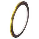 MECCANIXITY Gold Tone Metalized Tape 1/8 Inch x 55 Yards Decor Tape for Detailing Accent Wall, Graphic Arts, Pack of 6