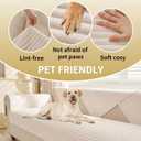 HAOMAIJIA Waterproof Couch Cover for Dogs Washable,Faux Fur Pet Couch Covers for Sofa,Soft Dog Bed Cover Non-Slip Couch Covers for 3 Cushion Couch Sofa Pet Friendly (Off White, 35" x 82")