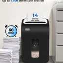 14-Sheet Micro Cut Paper Shredder for Home Office Heavy Duty