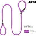 Fida Durable Slip Lead Dog Leash, 6 FT x 3/8" Heavy Duty Comfortable Strong Rope Slip Lead for Small Dogs and Puppies, No Pull Pet Training Leash with Highly Reflective(3/8", Purple)