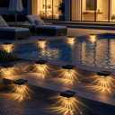 Melunar 16 Pack Solar Deck Lights Outdoor, Solar Step Lights Waterproof for Outside, Yard, Patio, Garden, Pool, Railing, Stairs, Fence (Warm White)