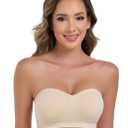 Strapless Bras for Women Wirefree Non-Slip Tube Top Invisible Bralette Seamless Padded Bandeau Bra, S