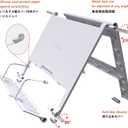 Readaeer Portable Book Stand Free Angle Adjustable Book Holder for Thick Textbook Collapsible Lightweight Book Rest (White)