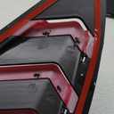 Rear Side Window Louvers Suitable for Tesla Model 3 2017-2024 Accessories Air Vent Scoop Shade Cover Sport Blinds - Bright Black & Red Edge