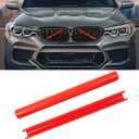 Compatible with BMW Grill Inserts Trims F90 F30 G30 F20 F22 F32 G32 G11 G12 M5 For 1 2 3 4 5 6 7 Series Compatible with BMW V Brace Wrap Covers Red Grill Stripes Wrap Accessories