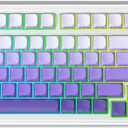 AULA S99 Wireless Keyboard, Tri-Mode Bluetooth/2.4GHz/USB-C Cute Creamy Gaming Keyboard with Number Pad RGB Backlit, Media Knob Custom Computer Keyboards for MAC Xbox PC Gamer - Gradient Purple
