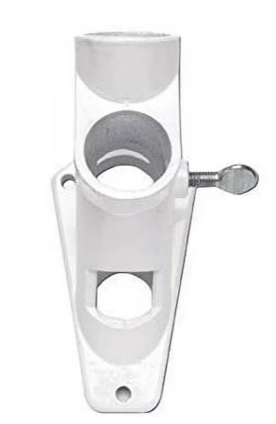 Valley Forge Flag Position 1" White Powder Coated Aluminum Flag Pole Bracket 1 Pack