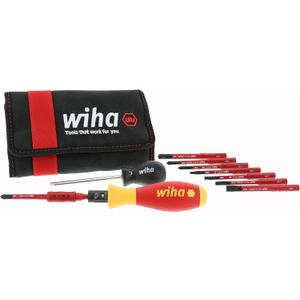 Wiha 28789 11 Piece Insulated TorqueVario-S (10-50 In/lbs) and SlimLine Blade Set