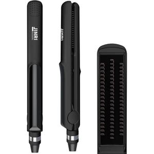 JINRI Professional Salon Flat Iron with 1 Inch Plate Ceramic Tourmaline Ionic Hair Straightener and Curler Auto Shut Off