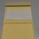 QIYIBOCASE for iPad Air 13 (M3 2025/M2 2024)/ iPad Pro 12.9 2022/2021/2020 Case with Keyboard, Round Keys Detachable Magnet Bluetooth Keyboard Case with Pencil Holder， (Yellow)